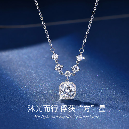 小方糖项链女纯银轻奢小众高级感2025新款999足银送女友生日礼物