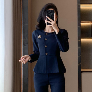 2025春秋西装套装女酒店前台工装珠宝店金店美容院工作服正装西服