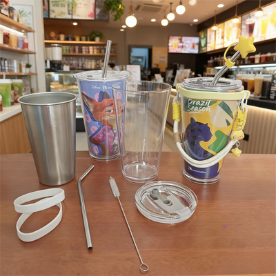 适配瑞幸联名杯卡皮巴拉超大PP杯改造全套304内胆亚克力外壳吸管