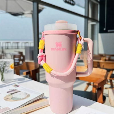 史丹利水杯挂绳彩色编织手提杯套