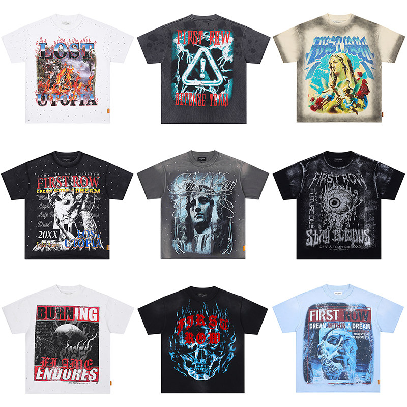 高版本First Row美式高街Vintage男女VTG复古做旧水洗短袖T恤ins,男装,T恤,淘宝优惠券,粉丝福利购,淘宝优惠卷