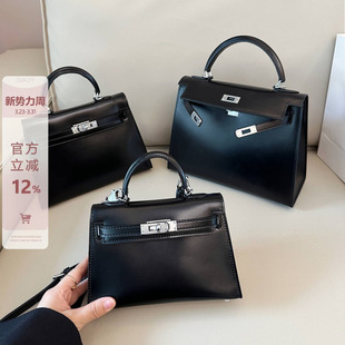 真皮百搭box牛皮二代小方包包女2026春夏高级感手提单肩斜挎包包