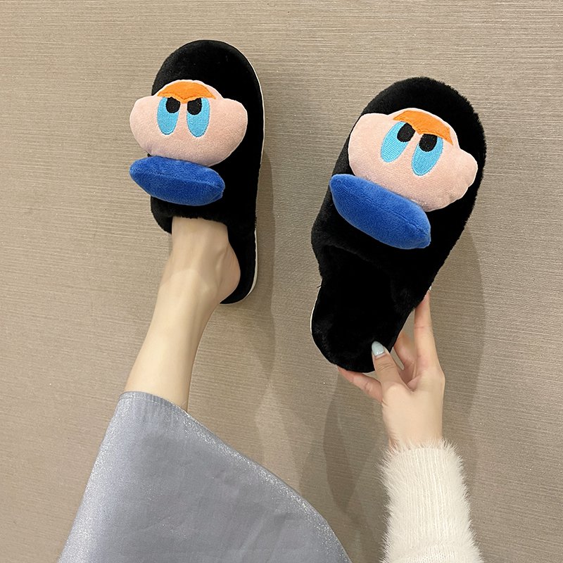 可爱棉拖鞋日系加绒保暖