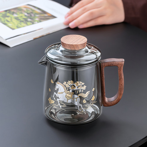 2026新款茶壶马上有钱玻璃泡茶壶
