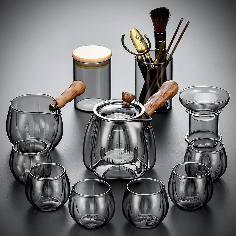 2025新款玻璃茶具套装轻奢高档耐热家用泡茶器办公室功夫茶壶茶杯,餐饮具,功夫茶具,淘宝优惠券,粉丝福利购,淘宝优惠卷