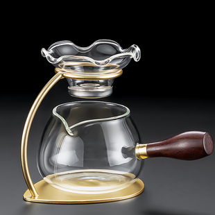 高档分茶器过滤泡茶器茶具 玻璃茶漏茶滤透明公道杯带茶隔支架套装
