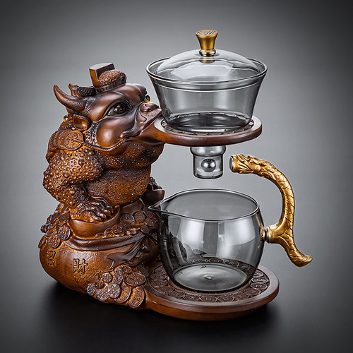 2026新款玻璃自动茶具进宝金蟾