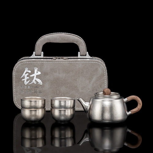 纯钛功夫茶具套装高档送长辈礼品