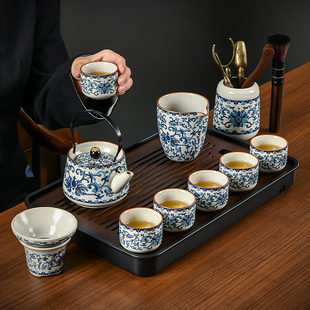 2024新款 汝窑茶具功夫茶壶茶杯泡茶壶办公室喝茶用品大全家用套装