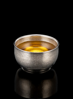 纯钛功夫茶杯双层隔热品茗杯高档