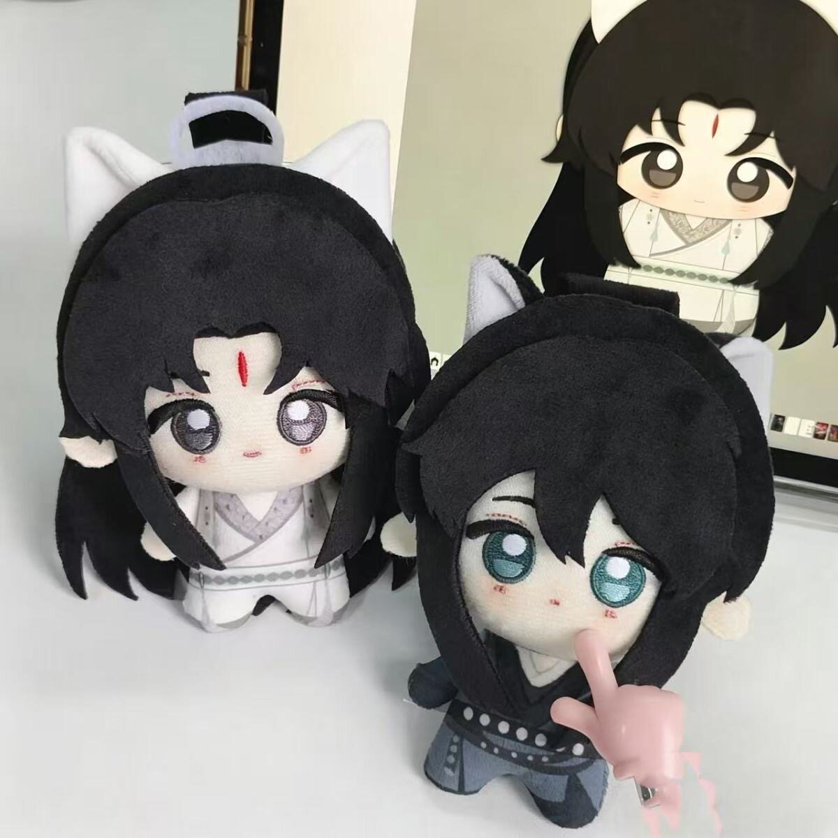 【爆款新品】六爻小说严争鸣程潜属性10cm棉花娃娃同人精致挂件 - 实物图