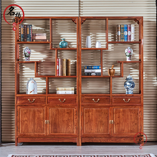 红木博古架实木刺猬紫檀多宝格花梨木家具玄关柜隔厅古董架置物架