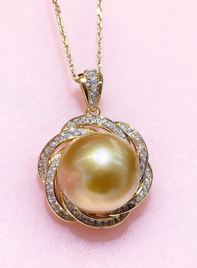 12-13mm金色花环款吊坠DZB302