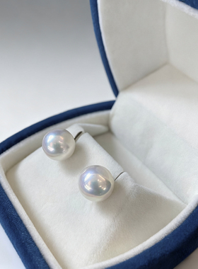 12-13mm白色经典款珍珠耳钉ESA603