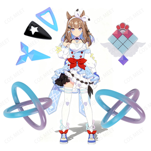 COSMEET 赛马娘 杏目 发夹 脚环头饰耳夹饰品发饰耳朵COS道具配饰