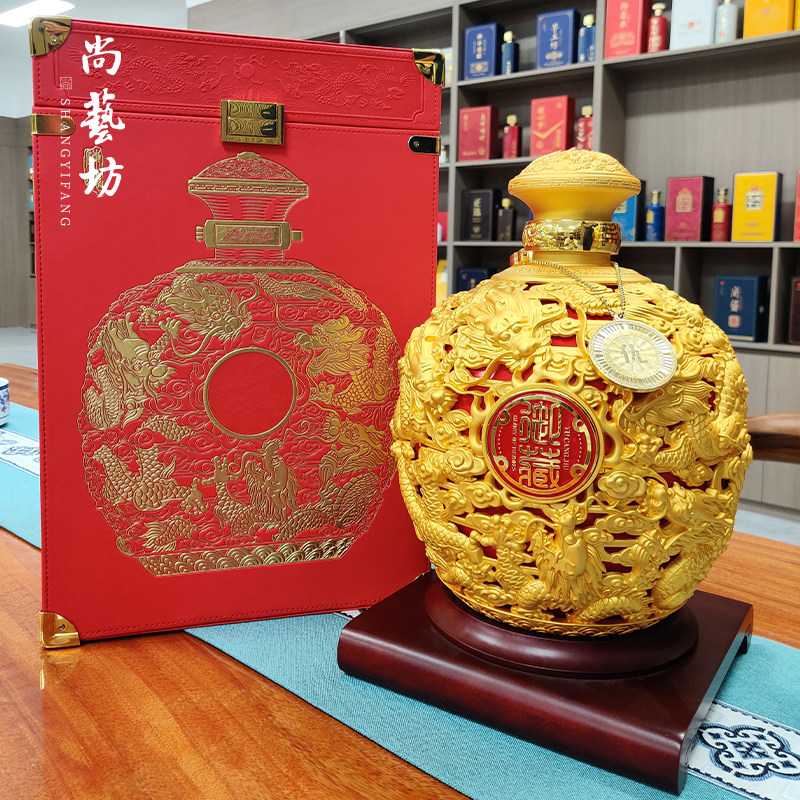 尚艺坊创意空坛10斤复古艺术酒坛定制酒瓶高端酒坛密封酒精美摆件