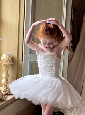 春夏新品儿童女童中小童芭蕾舞吊带蓬蓬纱公主裙