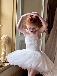 春夏新品 儿童女童中小童芭蕾舞吊带蓬蓬纱公主裙