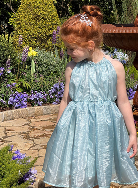 夏季新品女童露背高级感无袖连衣裙 蓬蓬裙  女童公主裙