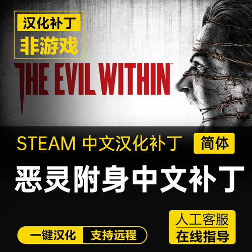 恶灵附身1/The Evil Within 正版中文汉化补丁支持steam/不含游戏
