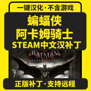 蝙蝠侠 阿卡姆骑士 正版中文汉化补丁 支持steam/不含游戏