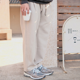 子纯色长裤 rebirth抽绳针织卫裤 微锥裤 新款 男宽松日系2025年春季