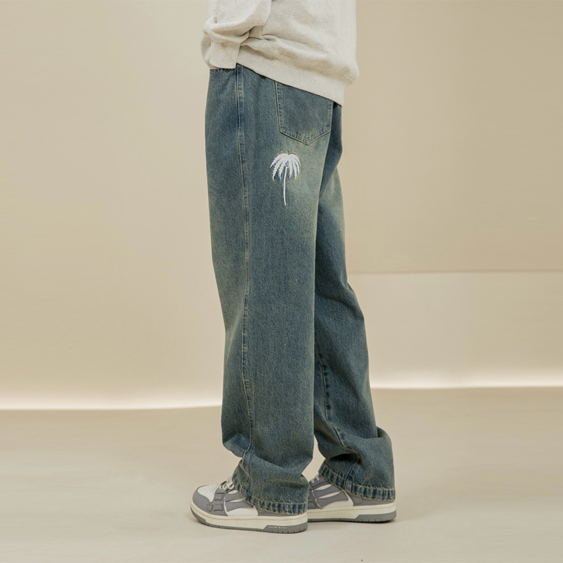 烦恼的Octopusl椰树黄泥牛仔裤