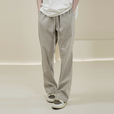 烦恼的Octopusl夏季微喇冰丝轻薄长裤弯刀直筒宽松垂感透气裤子男