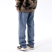 直筒水洗休闲裤 烦恼 嘻哈风牛仔裤 复古长裤 子男 Octopusl潮牌美式