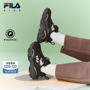 新款 FILA斐乐儿童童鞋 跑步鞋 2026年春季 小漩涡 男女童小童复古跑鞋