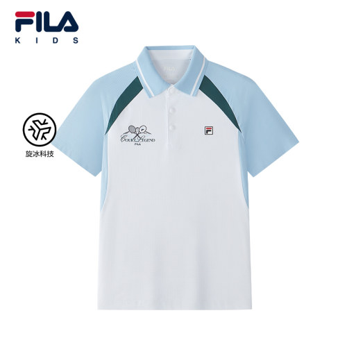 FILA斐乐男童针织短袖POLO衫