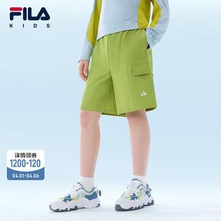 新款 FILA斐乐儿童童装 短裤 2026年夏季 子 男童中大童休闲直筒五分裤