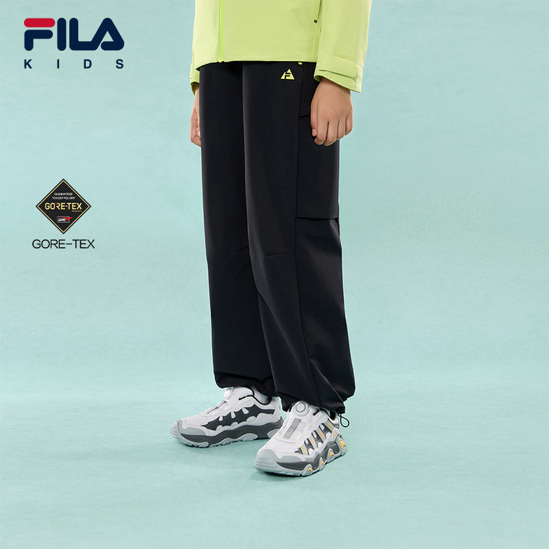 FILA斐乐儿童童装长裤2026年春季新款男童中大童户外运动梭织