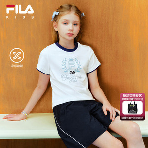 【FILA】儿童凉感芭蕾风短袖T恤