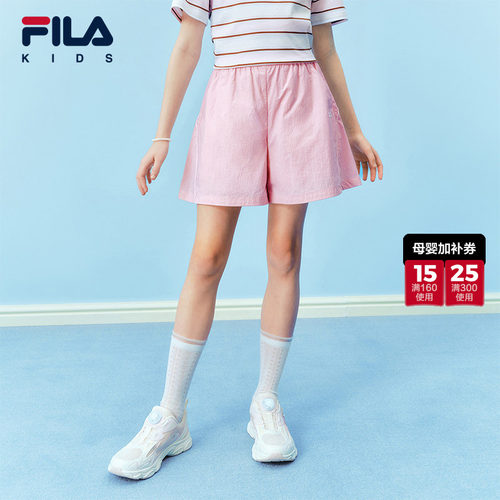 FILA斐乐女童梭织五分裤