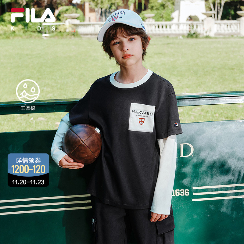 FILA斐乐中大童长袖T恤
