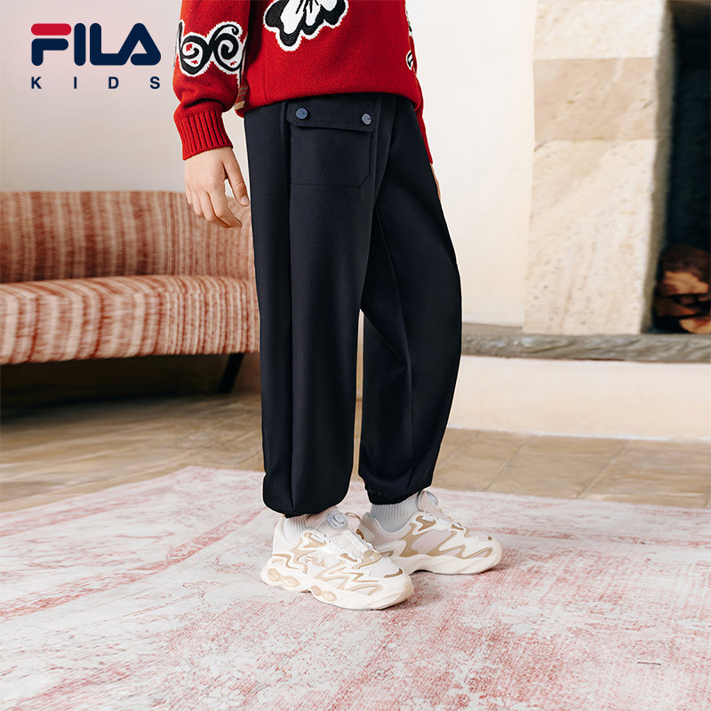 【抓马新年】FILA斐乐儿童长裤2026春新款男女童新年休闲梭织裤子,童装/婴儿装/亲子装,裤子,淘宝优惠券,粉丝福利购,淘宝优惠卷