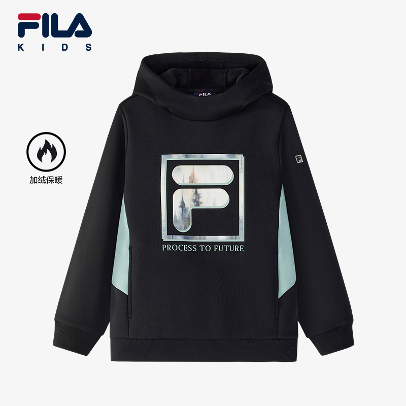 FILA斐乐男中大童连帽卫衣