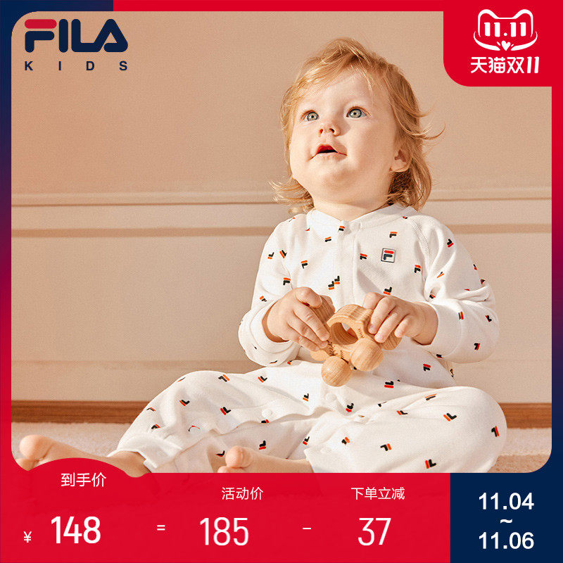 FILA 斐乐童装儿童哈衣睡衣2023冬季新款婴幼童男女宝宝爬爬服怎么样,好用不?