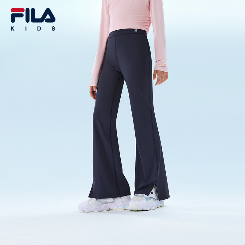 【微喇裤】FILA斐乐儿童童装长裤2026年夏季新款女童瑜伽打底