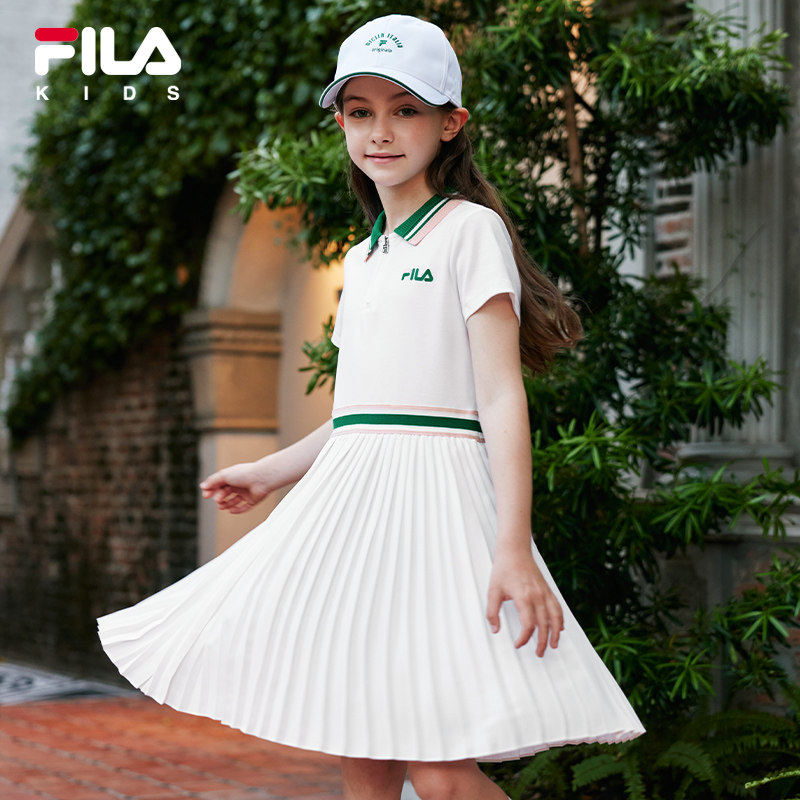 【苏珊裙】FILA斐乐儿童童装裙子2026夏季新款女中大童网球连衣裙