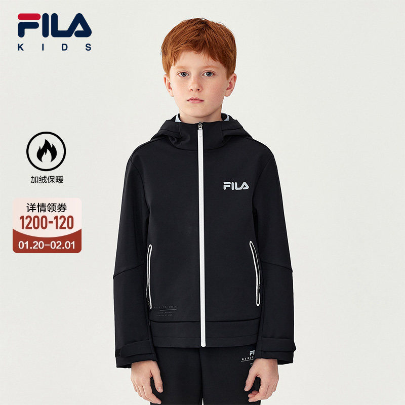 FILA斐乐儿童童装外套2025年冬季新款男童中大童加绒保暖卫衣外套,童装/婴儿装/亲子装,普通外套,淘宝优惠券,粉丝福利购,淘宝优惠卷