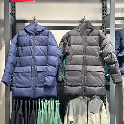 PUMA彪马男子加厚防风连帽羽绒服