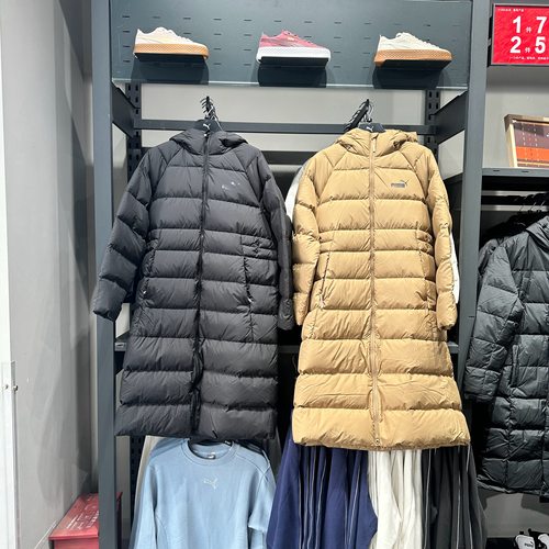 PUMA彪马女子长款休闲连帽羽绒服