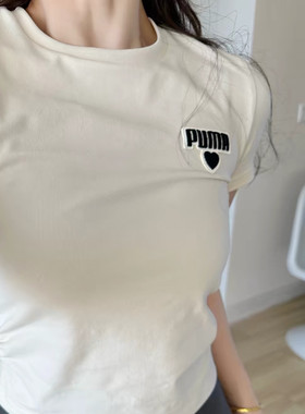 PUMA彪马夏季女款修身休闲短袖