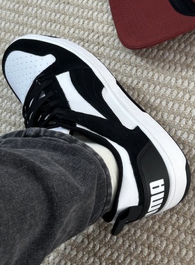 PUMA彪马 Rebound男女同款板鞋黑白熊猫低帮复古休闲运动鞋370539