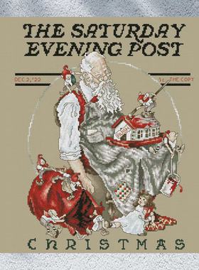 弹弹十字绣 D1463圣诞小助手 自配DMC/R线十字绣套件 非印花