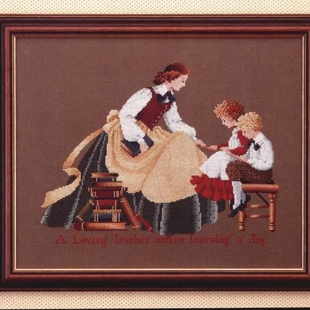 弹弹十字绣 自配DMC线 R线十字绣套件 非印花 D0768BR06Teacher