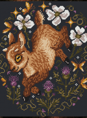 弹弹十字绣 D1456暗黑系列-午夜舞曲自配DMC/R线十字绣套件非印花