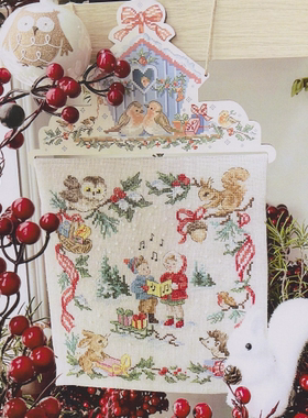 弹弹十字绣 D1175lbp-圣诞颂歌 自配DMC线/R线十字绣套件 非印花